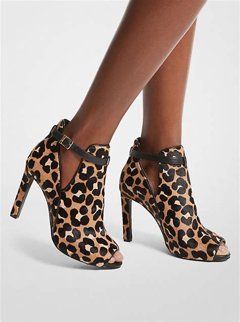 michael kors open toe|Lawson Leopard Print Calf Hair Open.